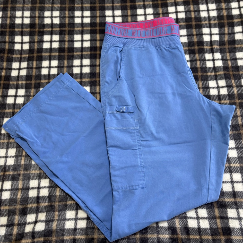 Med Couture Blue Women's scrub pants